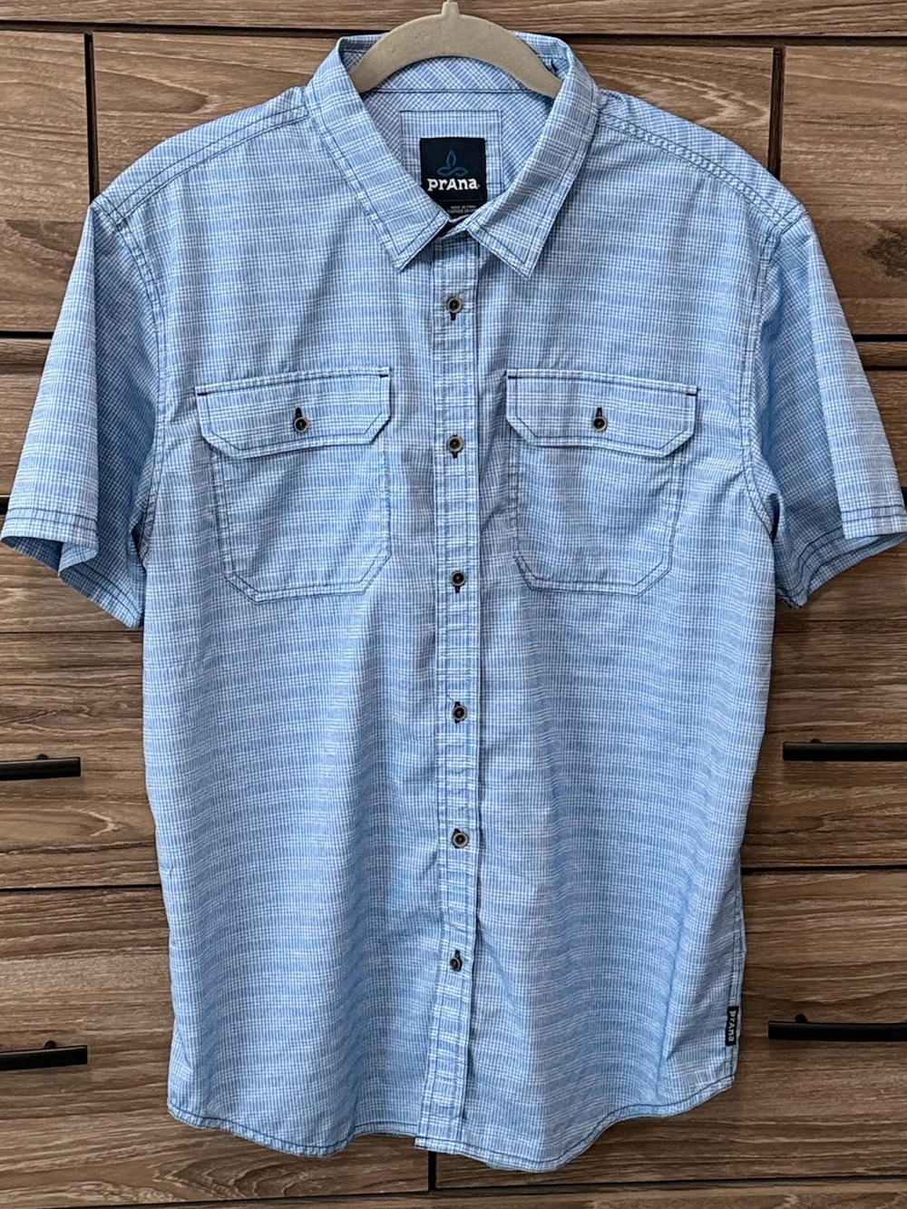 PrAna Cayman Shirt Size Large Blue